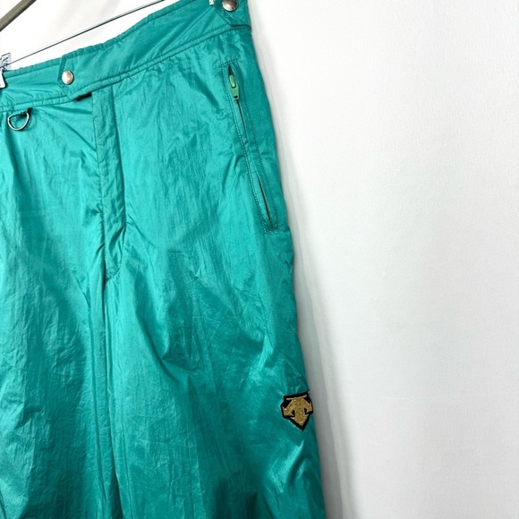Descente Vintage Mens Sz 34 Teal Ski Snowboard Pants Insulated Full Side Zip Y2K - Picture 4 of 13